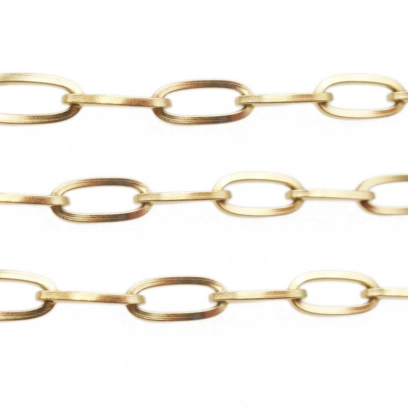 Catena acciaio oro ovale 12.5x6 mm 1 mt (12x6mmcat) - pietreeminuterie.com