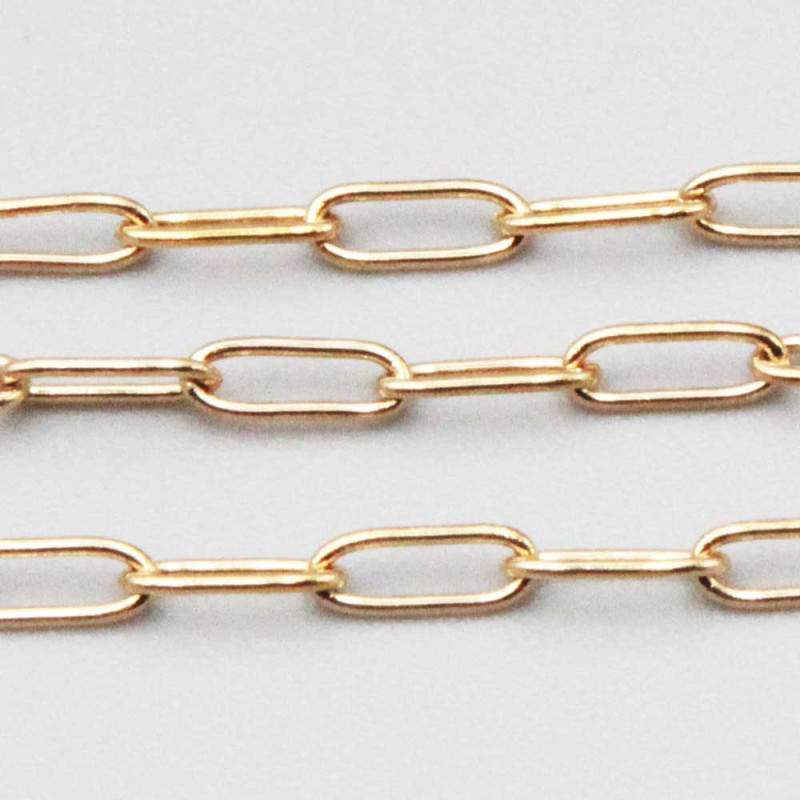 Catena acciaio ovale oro 6x2.4 mm conf. 50 cm (ff-cat11) - pietreeminuterie.com