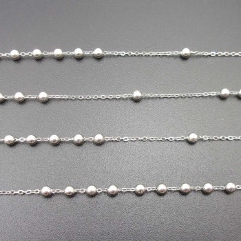 Catena acciaio palline alternate tonde 3 mm 1 mt