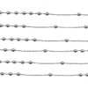 Catena acciaio palline alternate tonde 3 mm 1 mt (gt00pp099) - pietreeminuterie.com