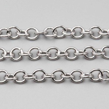 Catena acciaio tonda schiacciata 4.6 mm conf.50 cm