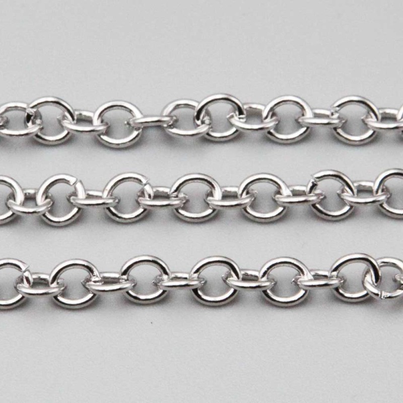 Catena acciaio tonda schiacciata 4.6 mm conf.50 cm (teoo-10) - pietreeminuterie.com