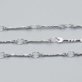 Catena in acciaio bastoncino intagliato 12 mm conf. 1 metro