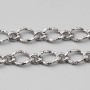 Catena in acciaio doppia maglia intagliata 10x6.6 mm 5x4 mm conf.50 cm