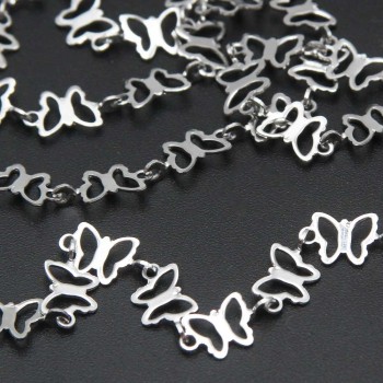 Catena in acciaio farfalla 6.8x6 mm 1 mt