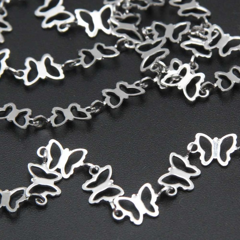 Catena in acciaio farfalla 6.8x6 mm 1 mt (far557kka) - pietreeminuterie.com