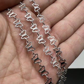 Catena in acciaio farfalla 6.8x6 mm 1 mt