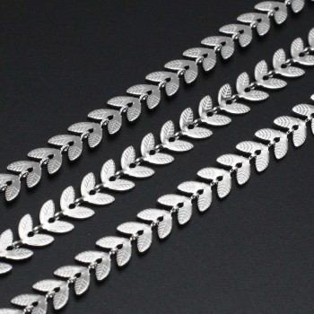 Catena in acciaio foglia 7 mm 1 mt