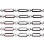 Catena in acciaio maglia ovale 13.5x4.4 tonda 3.8 mm 50 cm