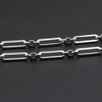 Catena in acciaio maglia ovale 13.5x4.4 tonda 3.8 mm 50 cm