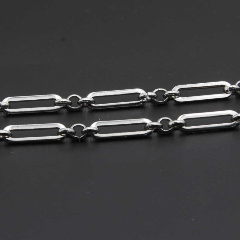 Catena in acciaio maglia ovale 13.5x4.4 tonda 3.8 mm 50 cm (ov1459o) - pietreeminuterie.com