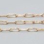 Catena in acciaio oro ovale 9x3.5 mm saldata conf.50 cm