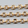 Catena in acciaio oro ovale intagliata 4 mm conf. 1 metro