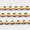 Catena in acciaio oro ovale intagliata 4 mm conf. 1 metro (ov-mt1) - pietreeminuterie.com