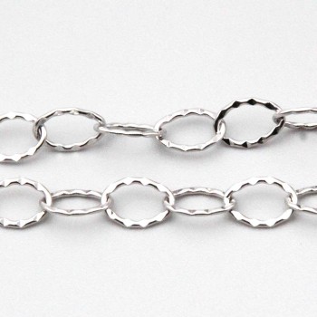 Catena in acciaio ovale intagliata 8x5.5 mm conf. 50 cm