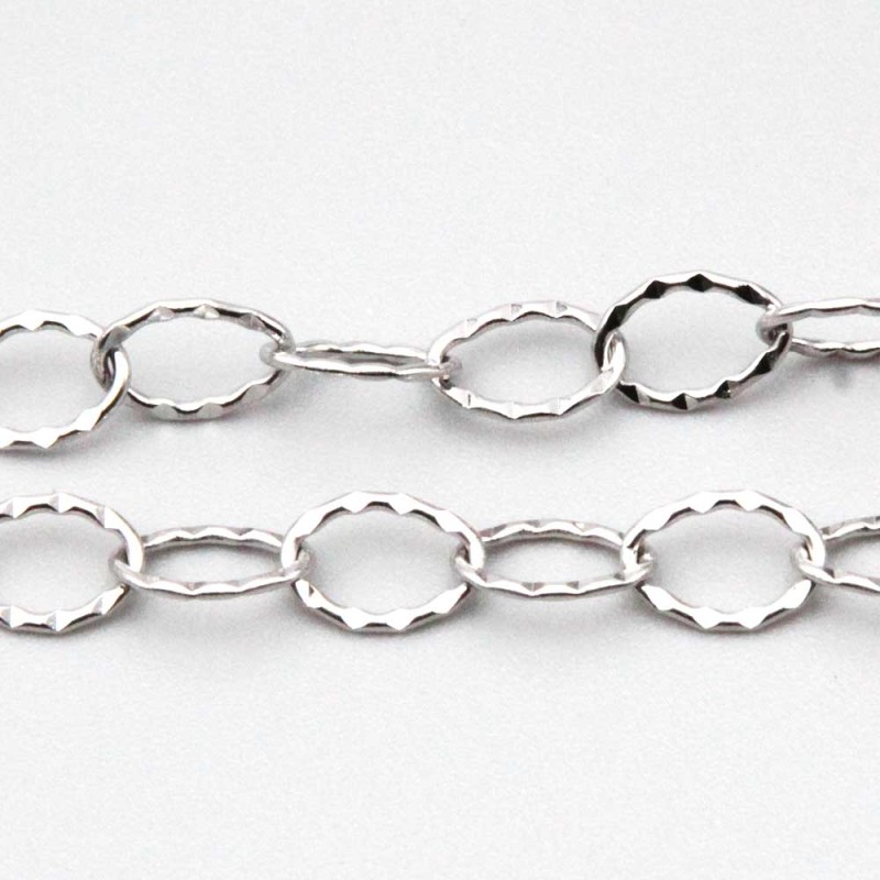 Catena in acciaio ovale intagliata 8x5.5 mm conf. 50 cm (dcat-20) - pietreeminuterie.com
