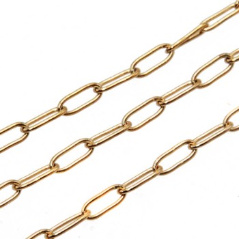 Catena in acciaio ovale oro 6x2 mm 1 mt