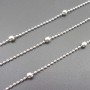 Catena in acciaio palline alternate 3 mm grandi 1 mm piccole, 1 mt