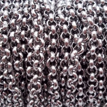 Catena rolò 6 mm acciaio pacco 1 metro