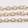 Catene acciaio maglia ovale oro 6x5 mm conf. 50 cm