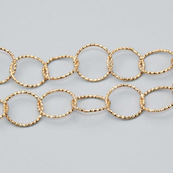 Catene in acciaio d'orata diamantata tonda 14 mm conf.50 cm