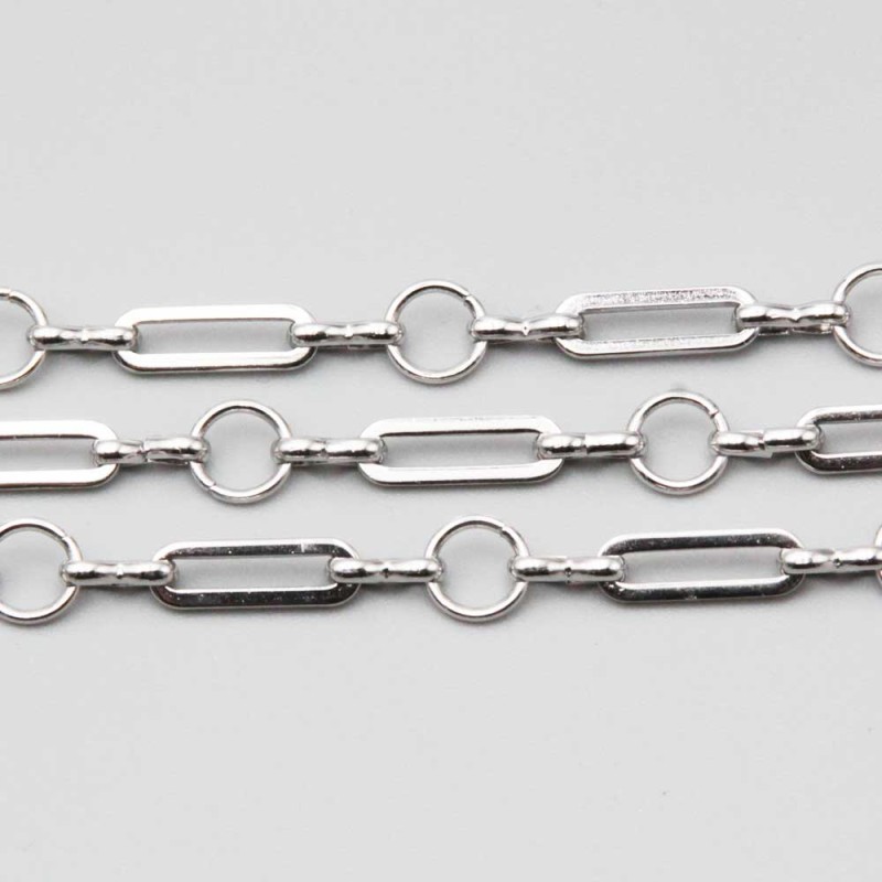 Catene in acciaio doppia maglia ovale 13x4 mm tonda 7 mm conf. 50 cm (ooca-tt1) - pietreeminuterie.com