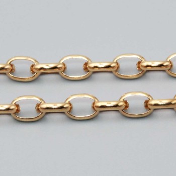 Catene in acciaio ovale 8x5.5 mm oro conf.50 cm