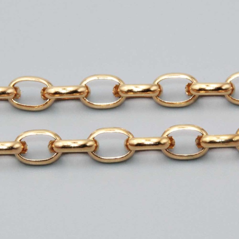 Catene in acciaio ovale 4.4x3 mm oro conf.50 cm (85-cat3) - pietreeminuterie.com
