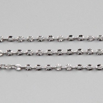 Catene in acciaio ovale intagliata 2.5x2 mm conf. 1 metro