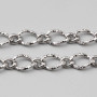 Catena in acciaio doppia maglia intagliata 10x6.6 mm 5x4 mm conf.50 cm