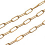 Catena in acciaio ovale oro 6x2 mm 1 mt