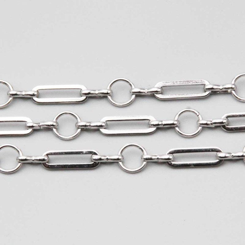 Catene in acciaio doppia maglia ovale 13x4 mm tonda 7 mm conf. 50 cm (ooca-tt1) - pietreeminuterie.com