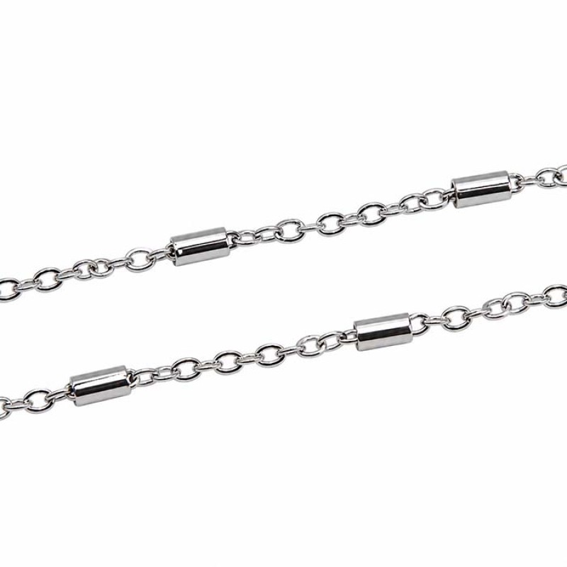 Catena acciaio 2x1.5 mm bastoncino 4.5 mm conf. 1 mt