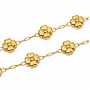 Catena in acciaio oro 24kt quadrifoglio 6 mm conf. 20 cm