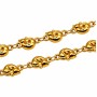 Catena in acciaio oro 24kt gattino 10 mm conf. 20 cm