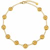 Catena in acciaio oro 24kt pepite decorate 7 mm conf. 20 cm Catena in acciaio oro 24kt pepite decorate 7 mm conf. 20 cm
