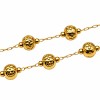Catena in acciaio oro 24kt palline decorate 6 mm conf. 20 cm Catena in acciaio oro 24kt palline decorate 6 mm conf. 20 cm