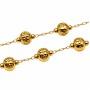 Catena in acciaio oro 24kt palline decorate 6 mm conf. 20 cm
