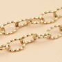 Catena i acciaio oro ovale torta 11x7 mm conf. 50 cm
