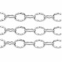 Catena in acciaio ovale intagliata 8x6 mm conf. 50 cm
