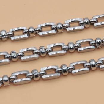 Catena in acciaio maglia rettangolare 6x4 mm conf. 50 cm Catena in acciaio maglia rettangolare 6x4 mm conf. 50 cm