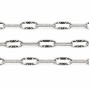Catena in acciaio ovale intagliata 8x3 mm conf. 50 cm
