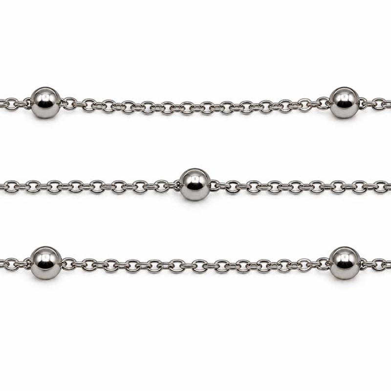 Catena a palline alternate maglia 3 mm pallina 3.5 mm 1 mt - pall0m999 - pietreeminuterie.com Catena a palline alternate maglia 3 mm pallina 3.5 mm 1 mt (pall0m999) - pietreeminuterie.com
