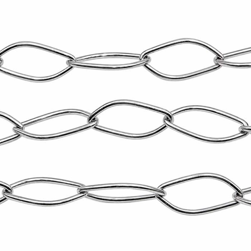 Catena in acciaio maglia ondulata 16x7 mm conf. 50 cm