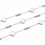 Catena in acciaio alternata maglia 3x2 mm palline 2 mm conf. 50 cm