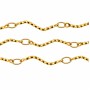 Catena acciaio bastoncino ondulato oro 19x1 mm conf. 1 mt