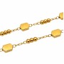 Catena in acciaio oro rombo 11x9 mm palline 2 mm conf. 50 cm