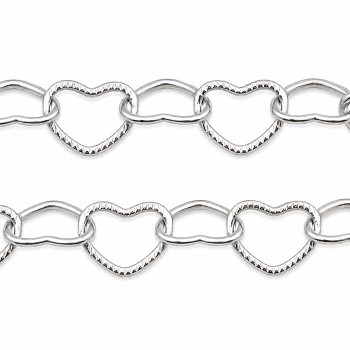 Catena in acciaio cuore intagliato 10 mm conf. 50 cm