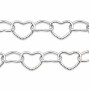 Catena in acciaio cuore intagliato 10 mm conf. 50 cm