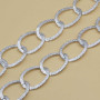Catena alluminio argento ondulata 24.5x17.5 mm conf. 50 cm
